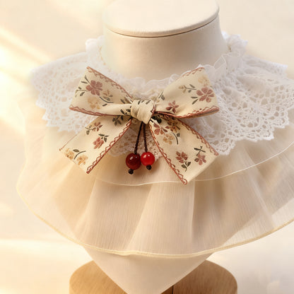 Princess Lace Pet Bandana – Double-Layer Ruffle Bib for Cats & Dogs