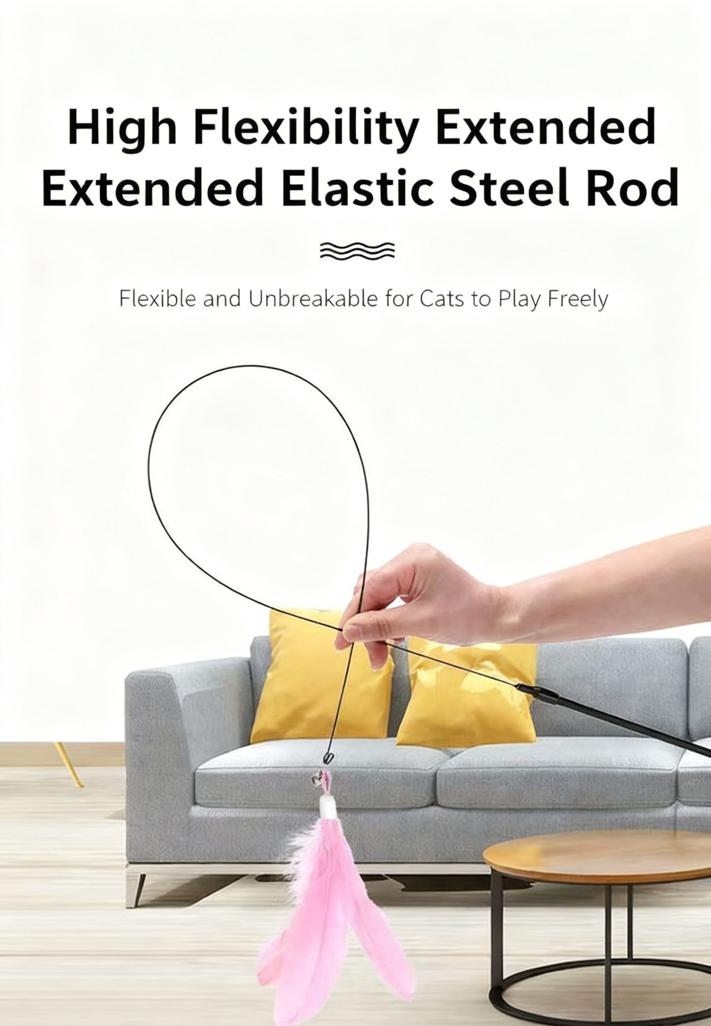 Suction Cup Cat Teaser Wand – Interactive Self-Play Toy for Cats