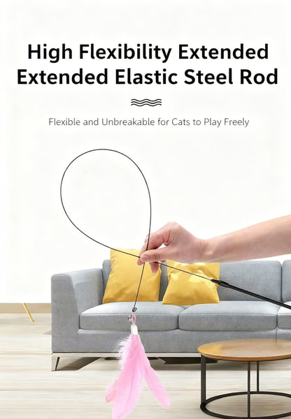 Suction Cup Cat Teaser Wand – Interactive Self-Play Toy for Cats