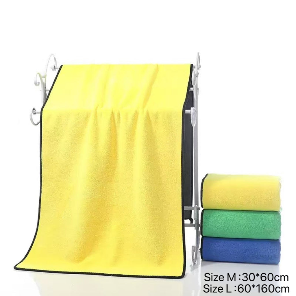 Pet Bath Towel – Super Absorbent Quick-Dry Coral Fleece, 70×140cm for Dogs & Cats
