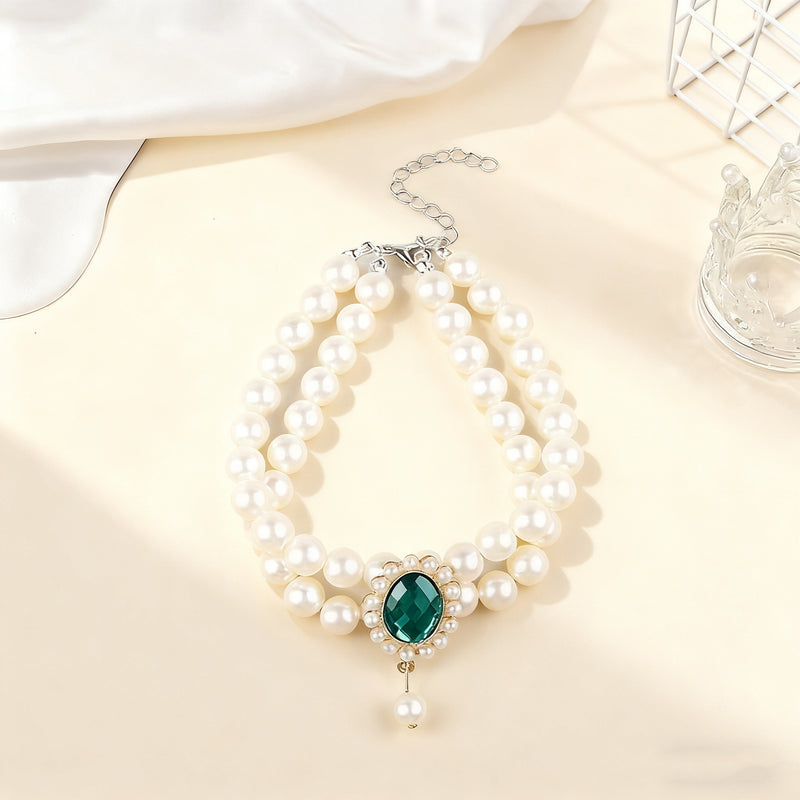 Pet Pearl Necklace – Elegant Decorative Accessory for Cats & Dogs