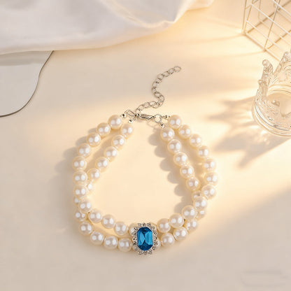 Pet Pearl Necklace – Elegant Decorative Accessory for Cats & Dogs