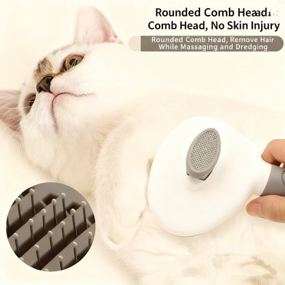 Self-Cleaning Pet Brush – Gentle Grooming Comb with One-Click Hair Removal for Dogs & Cats
