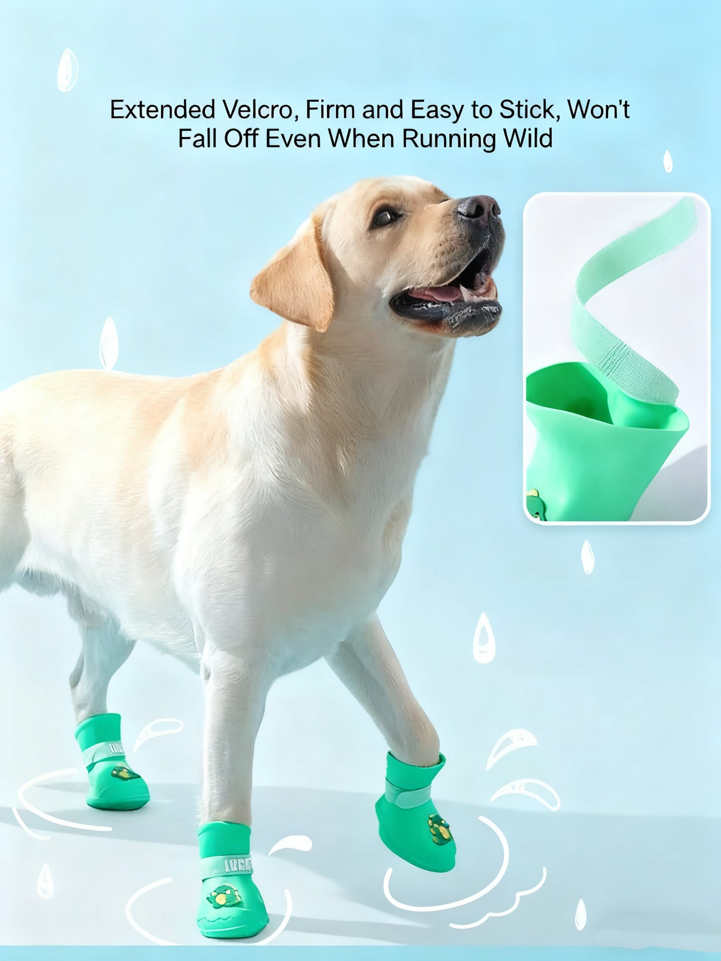 Waterproof Dog Rain Boots – Non-Slip Protective Shoes for Medium & Large Dogs
