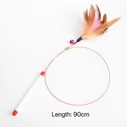 Feather Cat Teaser Wand – Interactive Play Toy for Cats