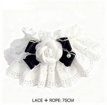 White Camellia Pet Bandana – Stylish & Absorbent for Dogs & Cats