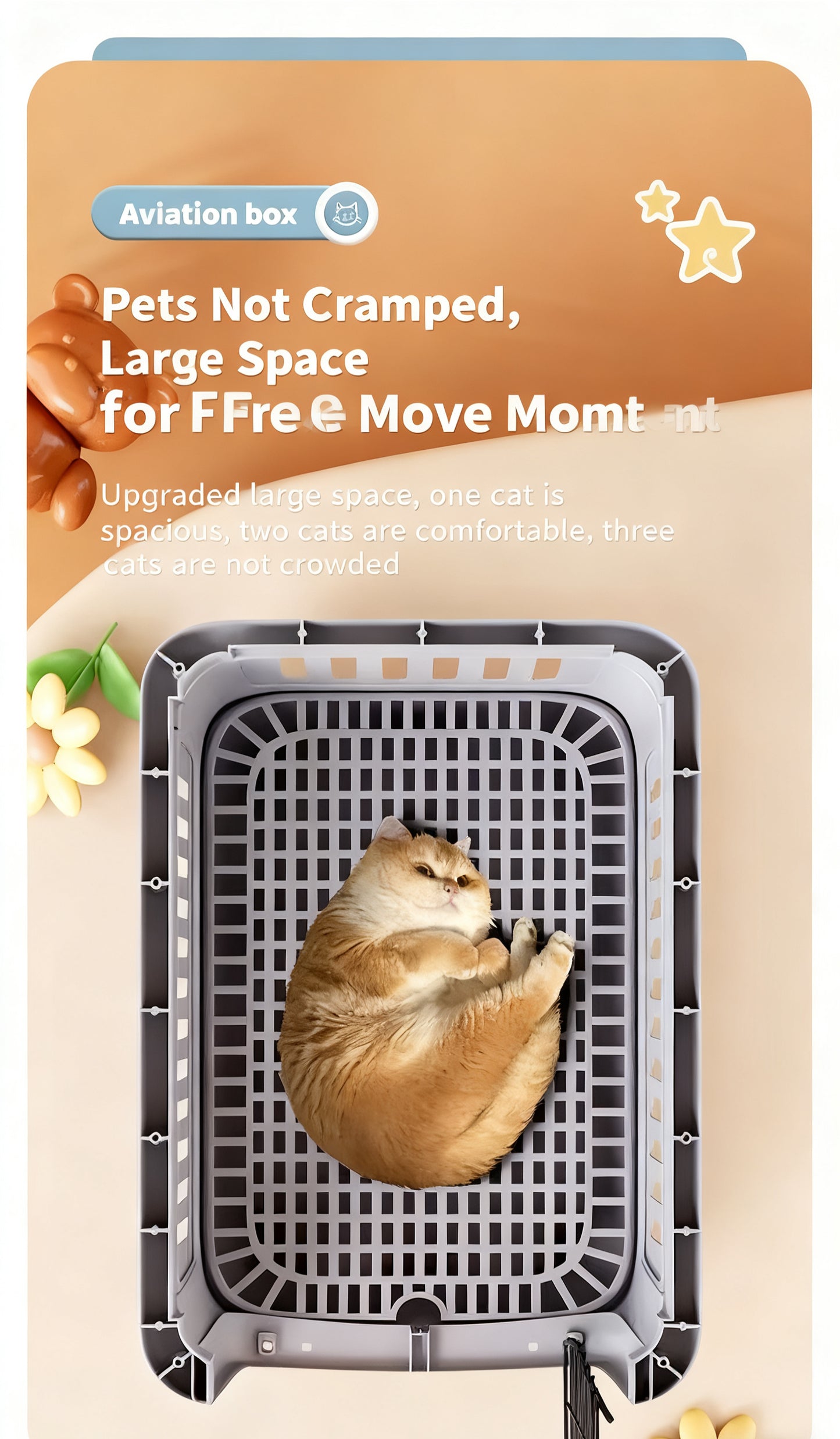 Pet Airline Carrier – Safe Travel Crate for Dogs & Cats