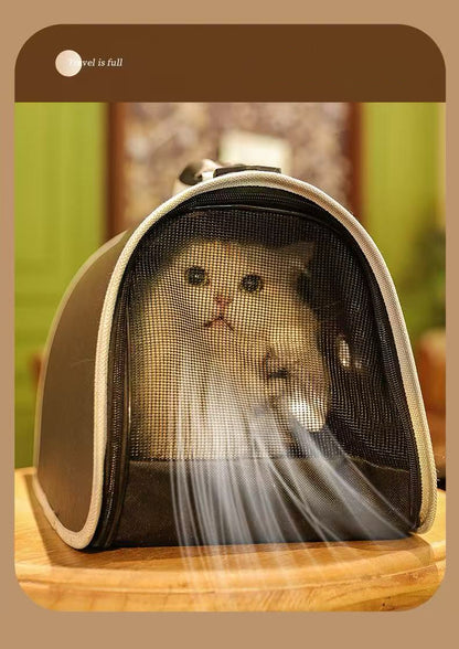 Transparent Handheld Pet Carrier – Breathable Travel Bag for Dogs & Cats
