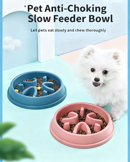 Pet Slow Feeder Bowl – Anti-Choke Non-Slip Feeder for Dogs & Cats