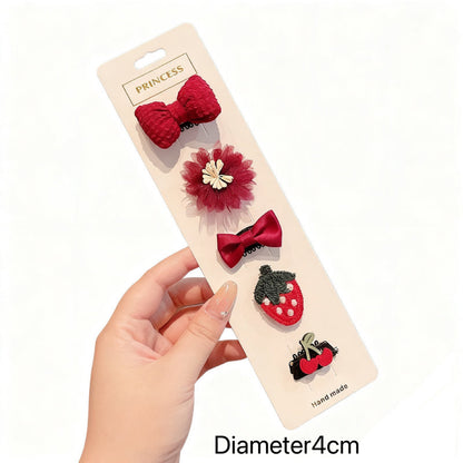 Pet Hair Clip – Red Bow Design for Cats & Dogs