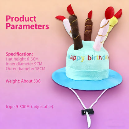 Cake-Shaped Pet Birthday Hat – Party Costume for Cats & Dogs