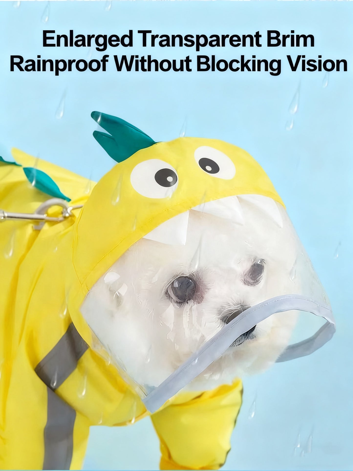 Dinosaur Raincoat for Pets – Full-Body Waterproof Outfit for Dogs & Cats