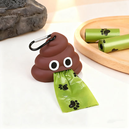 Poop-Shaped Pet Waste Bag Holder – Funny Poop Bag Dispenser for Dogs & Cats