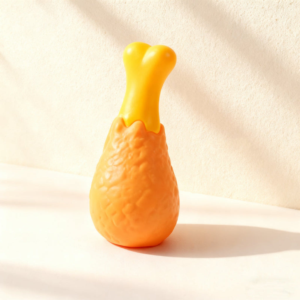 Chicken Drumstick Squeaky Pet Toy – Chew & Play for Dogs & Cats