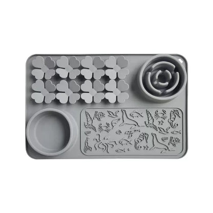 Silicone Slow Feeder Mat – Food-Grade Anti-Choke Feeding Bowl for Dogs & Cats