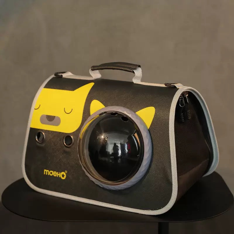Transparent Handheld Pet Carrier – Breathable Travel Bag for Dogs & Cats