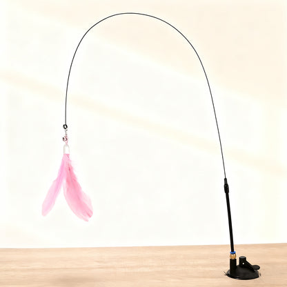 Suction Cup Cat Teaser Wand – Interactive Self-Play Toy for Cats
