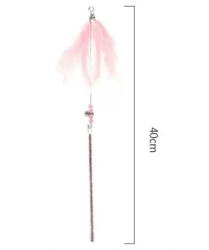 Cat Teaser Wand Set – 5-Piece Interactive Toy for Cats