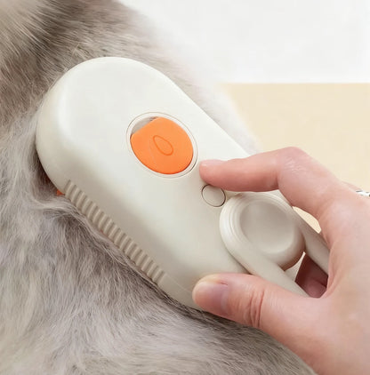 Rechargeable Steam Pet Grooming Brush – Reduce Shedding & Massage for Dogs & Cats