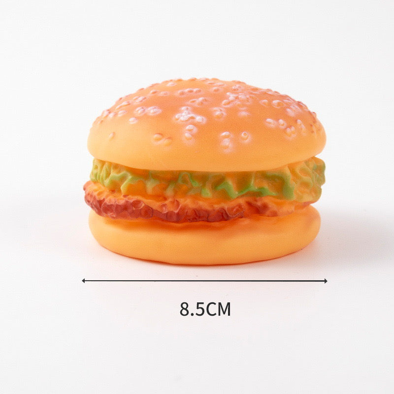 Hamburger Squeaky Pet Toy – Chew & Play for Dogs & Cats