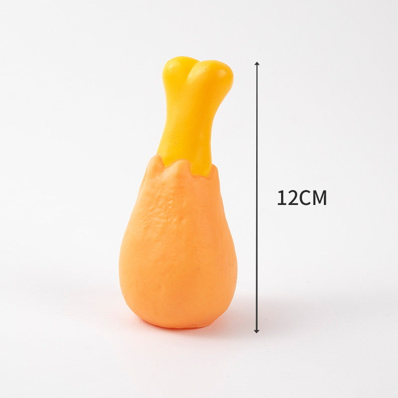 Chicken Drumstick Squeaky Pet Toy – Chew & Play for Dogs & Cats