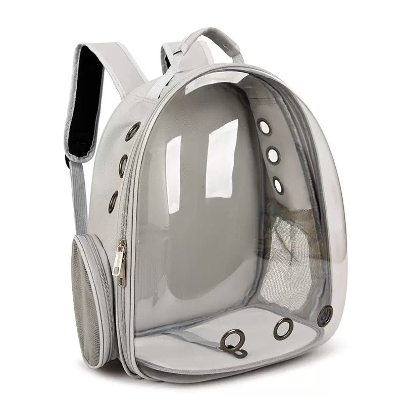 Transparent Space Capsule Pet Backpack – Breathable Travel Carrier for Dogs & Cats