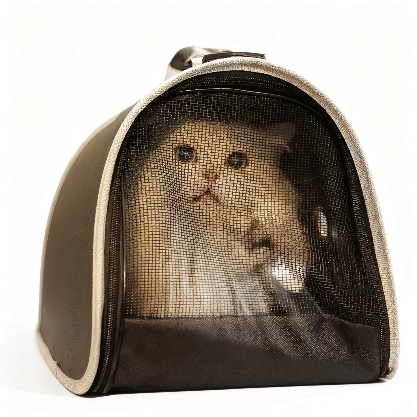 Transparent Handheld Pet Carrier – Breathable Travel Bag for Dogs & Cats