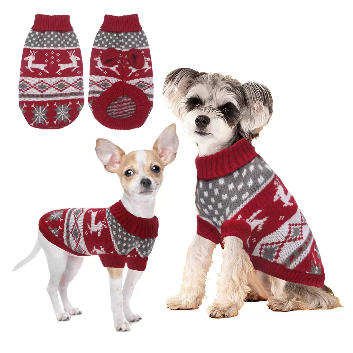 Christmas Dog Sweater – Warm Holiday Knitwear for Small & Medium Dogs