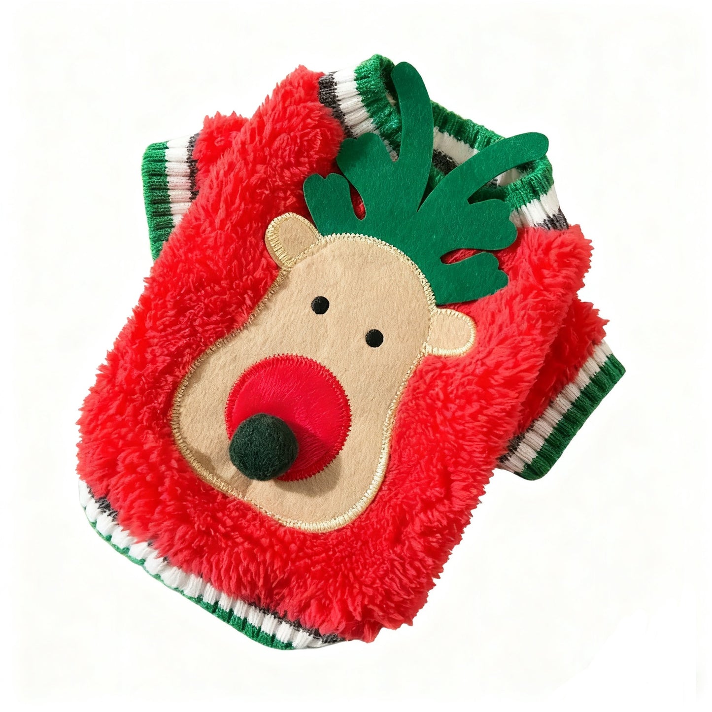 Pet Christmas Outfit – Fluffy Fleece Holiday Clothes for Dogs & Cats