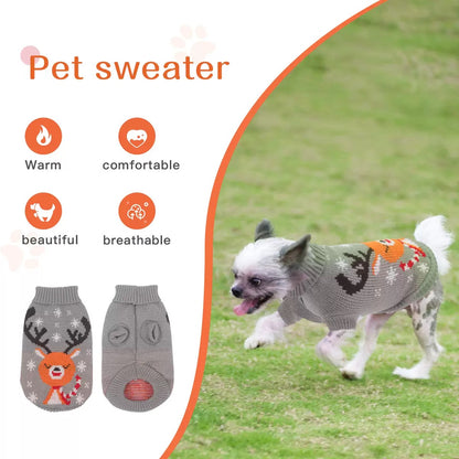 Christmas Dog Sweater – Warm Holiday Knitwear for Small & Medium Dogs