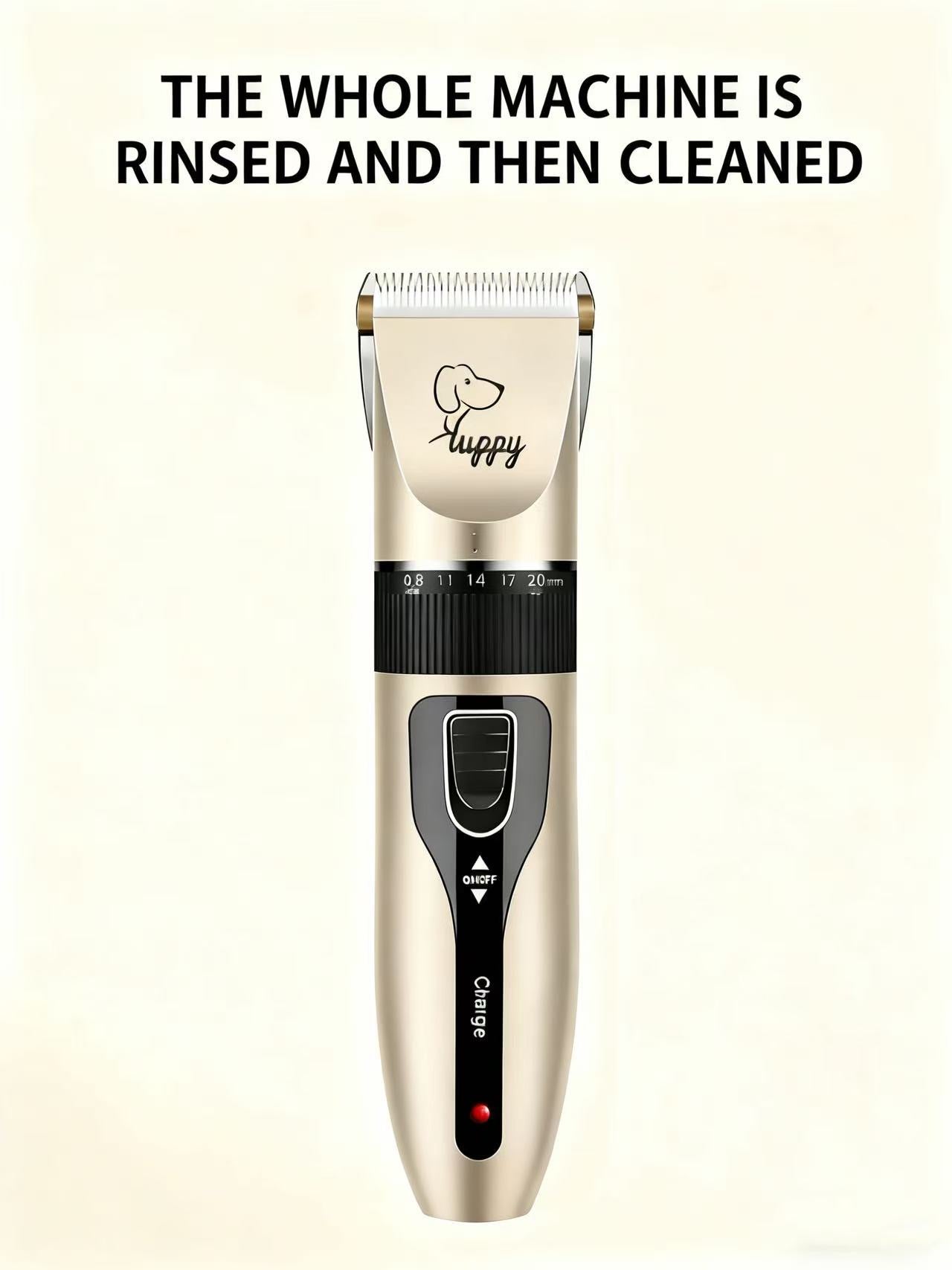 Rechargeable Pet Hair Clipper Set – Professional Grooming Kit with 4 Guard Combs for Dogs & Cats