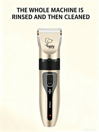 Rechargeable Pet Hair Clipper Set – Professional Grooming Kit with 4 Guard Combs for Dogs & Cats