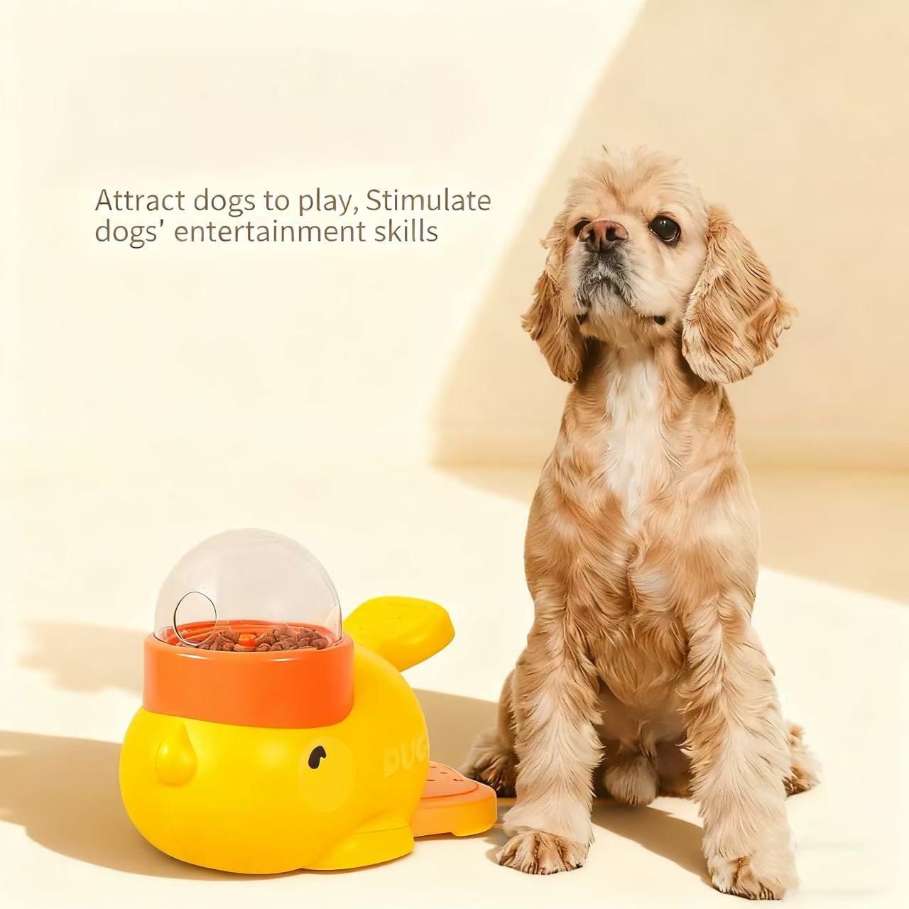 Duck-Shaped Interactive Pet Feeder Toy – Smart Treat Dispenser for Dogs & Cats