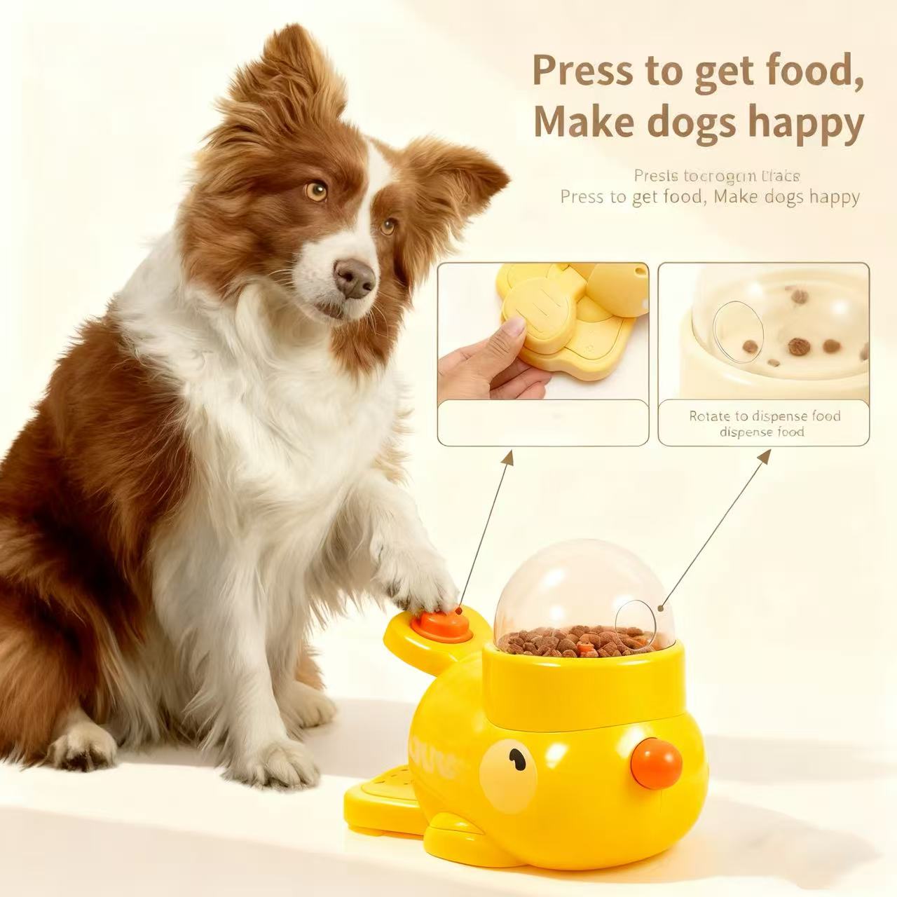 Duck-Shaped Interactive Pet Feeder Toy – Smart Treat Dispenser for Dogs & Cats