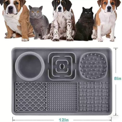 6-in-1 Pet Slow Feeder Mat – Interactive Feeding & Sniffing Pad for Dogs & Cats