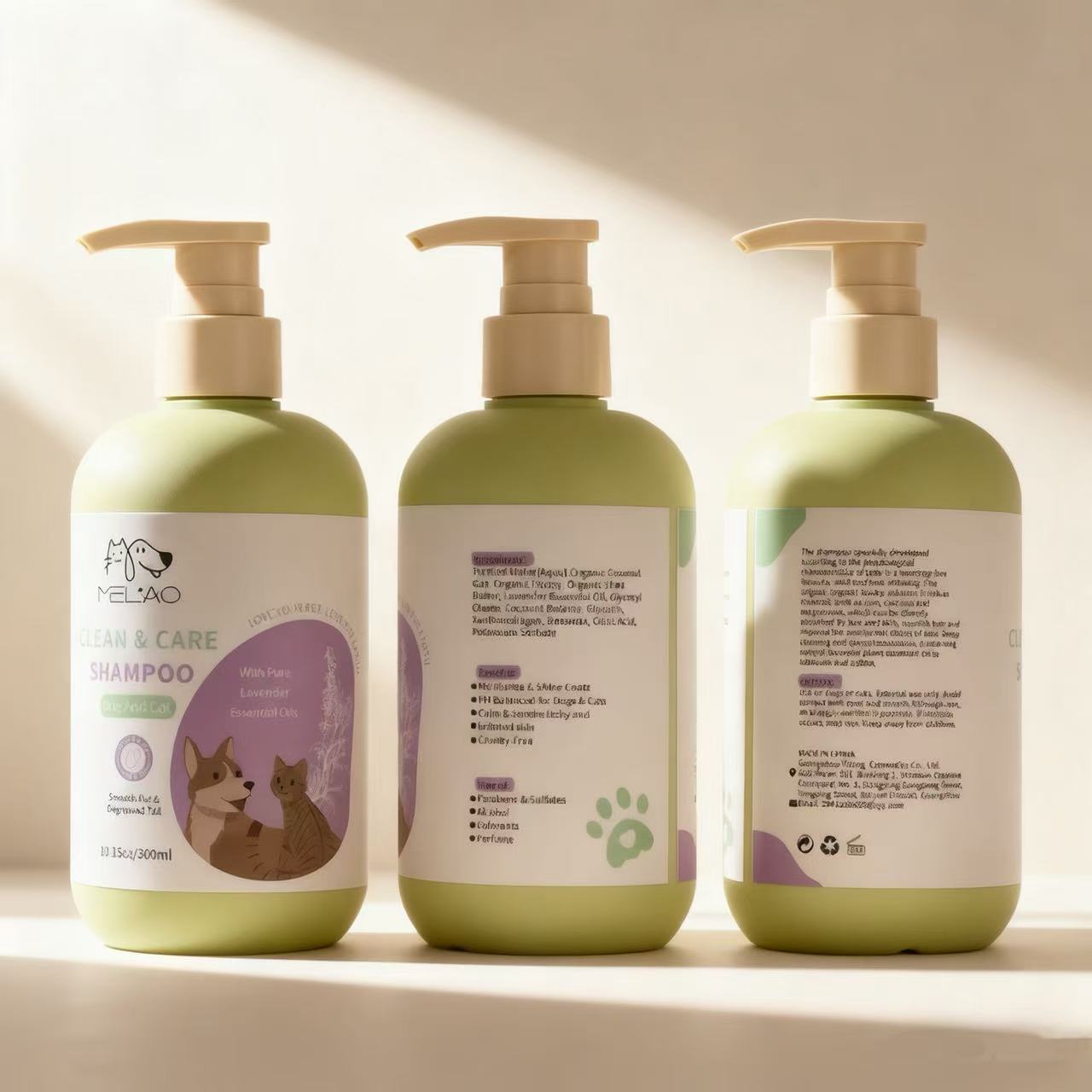 Lavender Pet Shampoo – Gentle, Moisturizing & Tear-Reducing Wash for Dogs & Cats