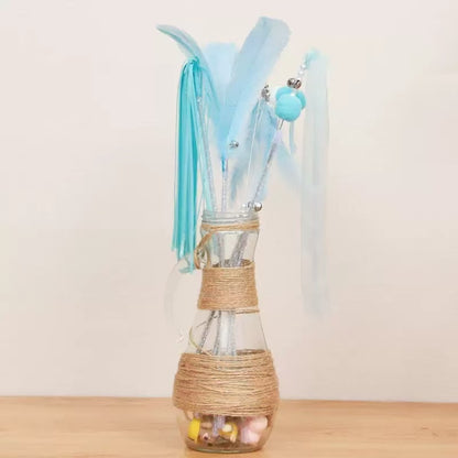 Cat Teaser Wand Set – 5-Piece Interactive Toy for Cats