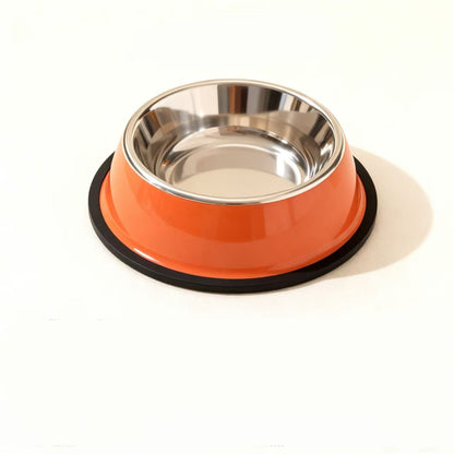 Stainless Steel Pet Bowl – Durable Non-Slip Feeder for Dogs & Cats
