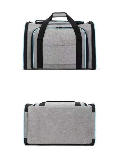 Expandable Pet Carrier Bag – Foldable Travel Tote for Dogs & Cats (Handheld & Shoulder Strap)